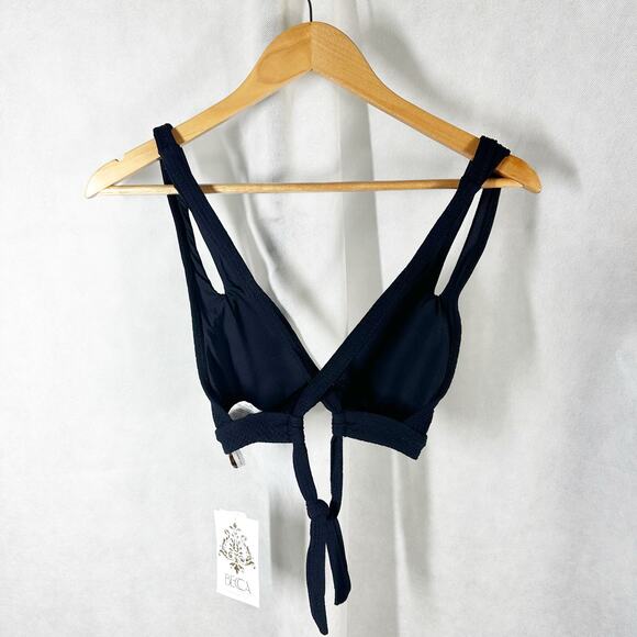 Becca by Rebecca Virtue Cross Back Bikini Top Black - Picture 5 of 10